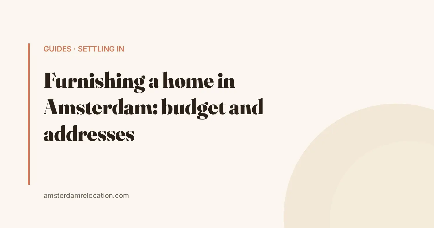Furnishing a home in Amsterdam