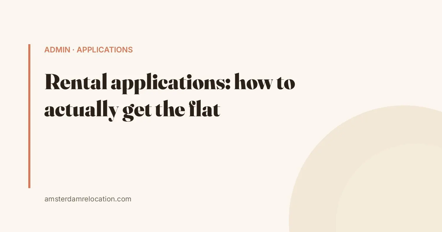 Rental application in Amsterdam